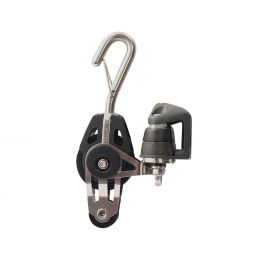 Allen 40 mm Block with Swivel, 20 mm Fiddle, A.676 Cleat and Hook