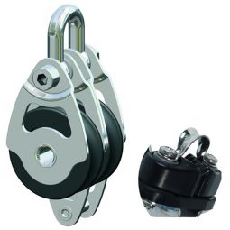 Antal Mini Block 34x6 Series - Double Shackle w/ Becket and Cleat