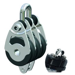 Antal Mini Block 34x6 Series - Triple Shackle w/ Becket and Cleat
