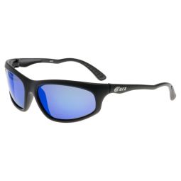Barz Optics Sunglasses Nias AC Pol  - Matt Black Frame / Blue Mirror Lense