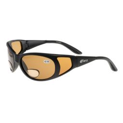Barz Optics Sunglasses Straddie AC Non Pol Reader - Matt Black Frame / Amber Lense