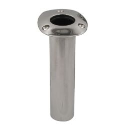 C.E. Smith 70 Series Standard Flush Mount Rod Holder - 0 Degree - Stainless Steel - Cast Bottom - Bl