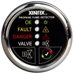 Xintex Propane Fume Detector w/Automatic Shut-Off & Plastic Sensor - No Solenoid Valve - Chrome Beze