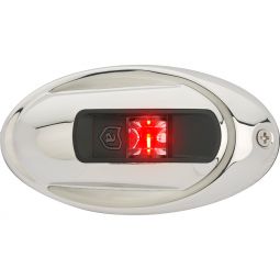 Attwood Side Lights - LightArmor Vertical Mount 112.5° 2nm Red (Stainless Steel)