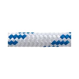 Yale Cordage - Pre-Cut Rope - Crystalyne - 8 mm (5/16 in) Racing - 42 ft - White / Blue