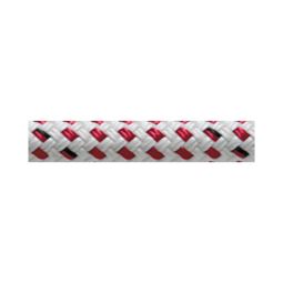 New England Ropes - Pre-Cut Rope - Endura Braid - 8 mm (5/16 in) Racing - 53 ft - White / Red