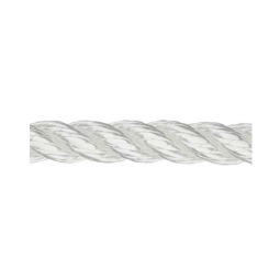Premium Ropes - Pre-Made Anchor Line - 12 mm 3-Strand w/ Eye, Thimble & End Whip - 180 ft - White