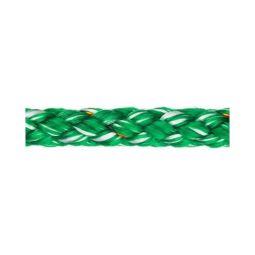 Premium Ropes - Pre-Made Dinghy Spinsheet - 8 mm (5/16 in) Single Braid w/ End Whip - 43 ft - Green