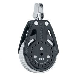 Harken Block - Carbo HTE Ratchamatic 57mm Single - 2x Grip (Silver)