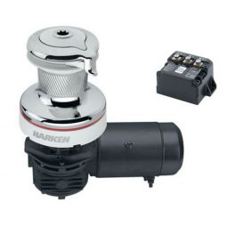 Harken Electric Winch: Radial Size 40 Right Mount - 24V (All Chrome)