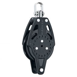 Harken Block - Carbo Ratchamatic 75mm Single - Becket / Standard Grip (Black)