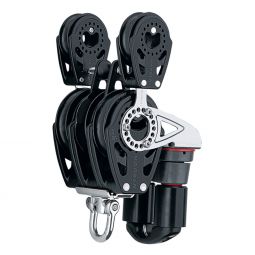 Harken Block - Carbo 57mm 5-Sheaves - Ratchet - w/ 40mm Side Carbos / 150 Cam-Matic