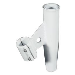 Lee's Clamp-On Rod Holder - White Aluminum - Vertical Mount - Fits 1.050 O.D. Pipe