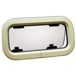 Lewmar Standard Opening Portlight - Size 0 (6 15/16 x 12 11/16 in.) Clear / Silver or Ivory Trim