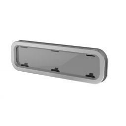 Lewmar Standard Opening Portlight - Size 4 (7 1/2 x 25 7/16 in.) Grey / Silver, Ivory Trim (AS NFS N