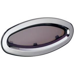 Lewmar Stainless Portlight Size 8 Fixed, Chrome Trim - Elliptical