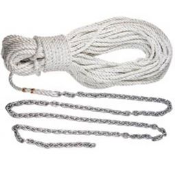 Lewmar Anchor Rode - 1/4 in. Chain (10'), 1/2 in. 8-Plait Nylon (200')