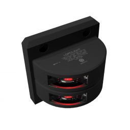 Lopolight Side Lights - Vertical Mount 112.5° 2nm Red, Double (Black Housing)