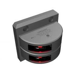 Lopolight Side Lights - Vertical Mount 112.5° 2nm Red, Double (Silver Housing)