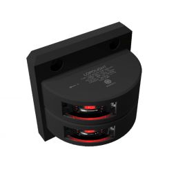 Lopolight Side Lights - Vertical Mount 112.5° 3nm Red, Double (Black Housing)