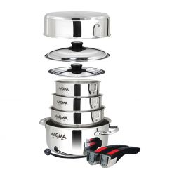 Magma Nestable 7 Piece Induction Cookware - On-Board Cooking Supplies