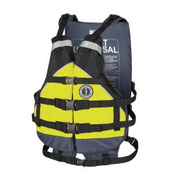 Mustang Youth Canyon V Foam Vest - Yellow/Black - 50-90lbs
