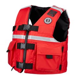 Mustang SAR Vest w/SOLAS Reflective Tape - Red