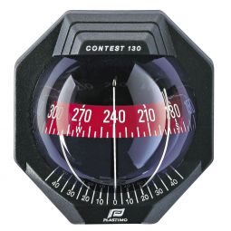 Plastimo Contest 130 Compass Black - Red Card, Tilted Bulkhead