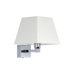 Quick Lampshade - Dominique 15-9 Chromed Finish / Linen Light - 12 V