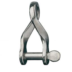 Ronstan Shackle, Twisted, Pin 3/16 in., L:27mm, W:10mm