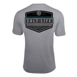 Salt Life Calm Waters Performance Pocket Tee - Grey