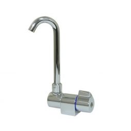 Scandvik Faucets - Folding Cold Water Tap w/ High Reach Swivel & Spout - Chrome