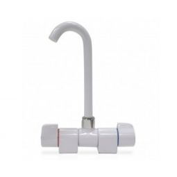 Scandvik Faucets - Folding Mixer w/ High Reach Spout - White Powder Coat