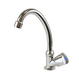 Scandvik Faucets - Tap Standard Cold Water w/ Swivel Spout - J Spout Triangle Knob