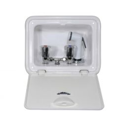 Scandvik Shower Boxes - Standard Sprayer w/ mixer - Clear Acrylic knob