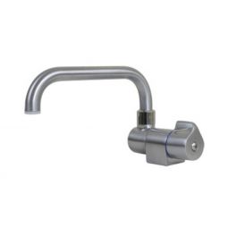 Scandvik Faucets - Folding Cold Water Tap w/ Low Swivel & Spout - Brushed PVD