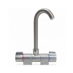 Scandvik Faucets - Folding Mixer w/ High Reach Spout - Brushed PVD