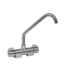 Scandvik Faucets - Folding Mixer w/ Double Bend Spout - Brushed PVD