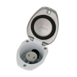 Scandvik Showers - Transom SS Recessed Mixers - White composite cup w/ temperature control