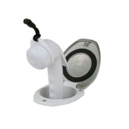 Scandvik Showers - Transom Euro Style ABS Sprayer - White Handle, White cup w/ 6' chrome flex Hose