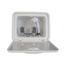 Scandvik Shower Boxes - Euro Sprayer w/ mixer - Clear Acrylic knob