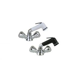Scandvik Faucets - Combo Fixtures Standard Trigger Combo - White Handle w/ 5' White Hose
