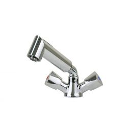 Scandvik Faucets - Combo Fixtures Faucet And Shower - Triangle Knobs w/ 5' White Hose