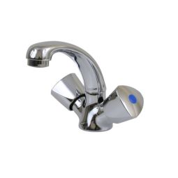 Scandvik Faucets - Basin Mixer Heavy-Duty w/ Cast Brass Spout - Triangle Knob