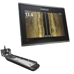 Simrad GO9 XSE Chartplotter/Fishfinder w/Active Imaging 3-in-1 Transom Mount Transducer & C-MAP