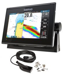 Simrad GO9 XSE Chartplotter/Fishfinder w/MED/HI Downscan Transom Mount Transducer & C-MAP Discov