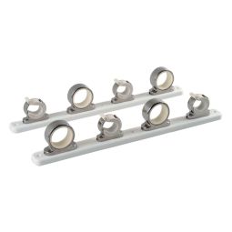 TACO Marine 4-Rod Hanger w/Poly Rack - Polished Stainless Steel