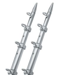 TACO Marine 15' Silver/Silver Outrigger Poles - 1-1/8