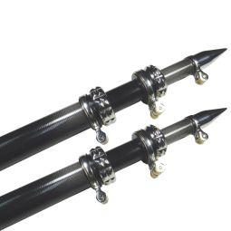 TACO Marine 16' Carbon Fiber Outrigger Poles - Pair - Black