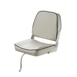 Vetus Fisherman Classic Folding Seat, White with Dark Blue Seams